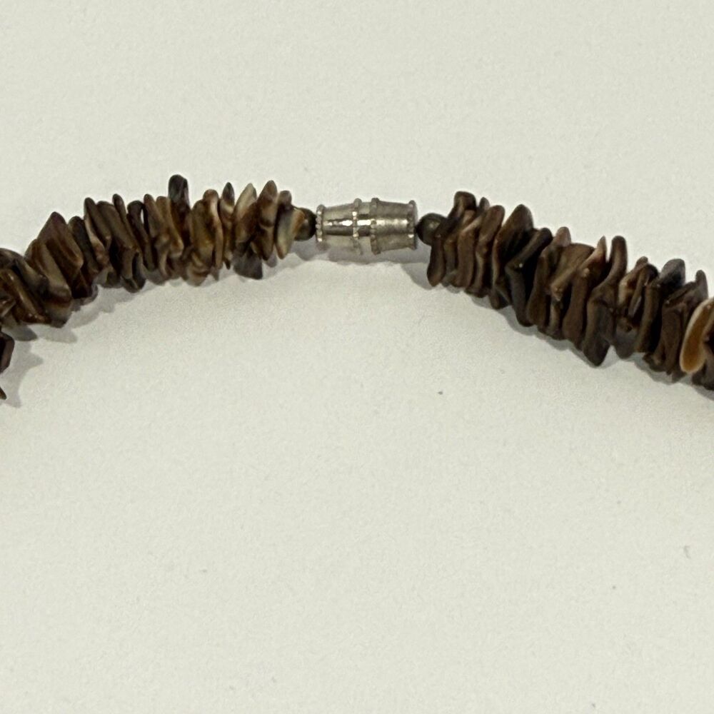 Vintage Tiger Eye Stone Spike Necklace Brown Chip Bead Tribal Boho Statement - Picture 5 of 16